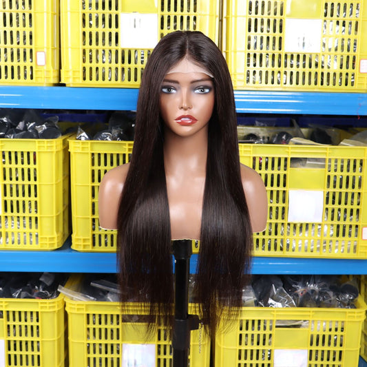 4x4 HD Transparent Lace Wig       100% Unprocessed Indian Straight Human Hair
