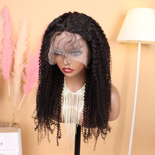 Kinky Curls HD Transparent Lace Wig       Natural Virgin 100% Human Hair