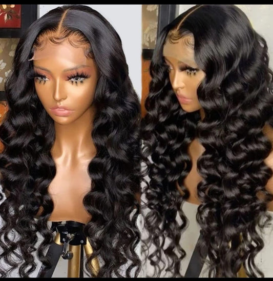 Loose Deep Wave HD Lace Wig       Natural Virgin 100% Human Hair