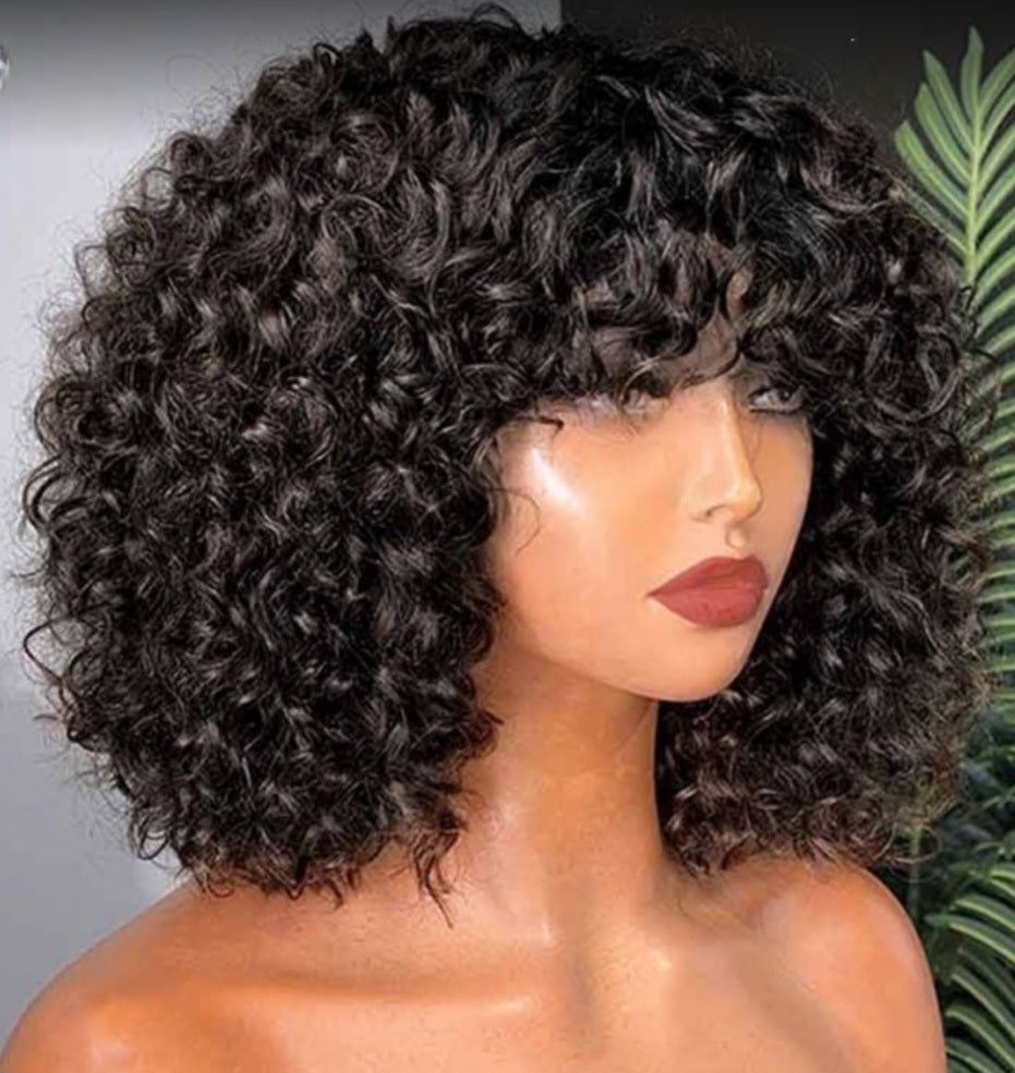 Unprocessed 100% Human Hair    Bob Curls