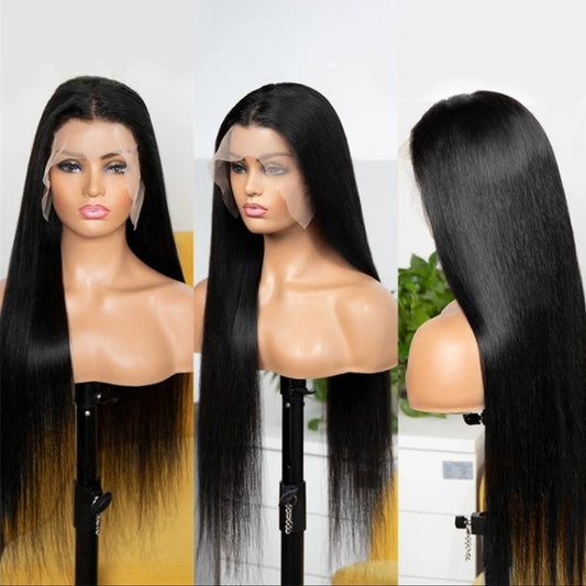 Natural Bone Straight HD Lace Wig       100% Unprocessed Human Hair