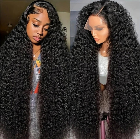Virgin Unprocessed 100% Human Hair     Brazilian curls HD Lace Wig