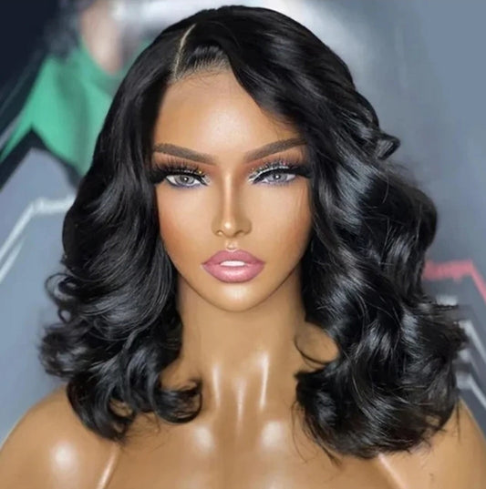 13×6 HD Lace Body Wave Bob Wig       100% Unprocessed Brazilian Human Hair Wig