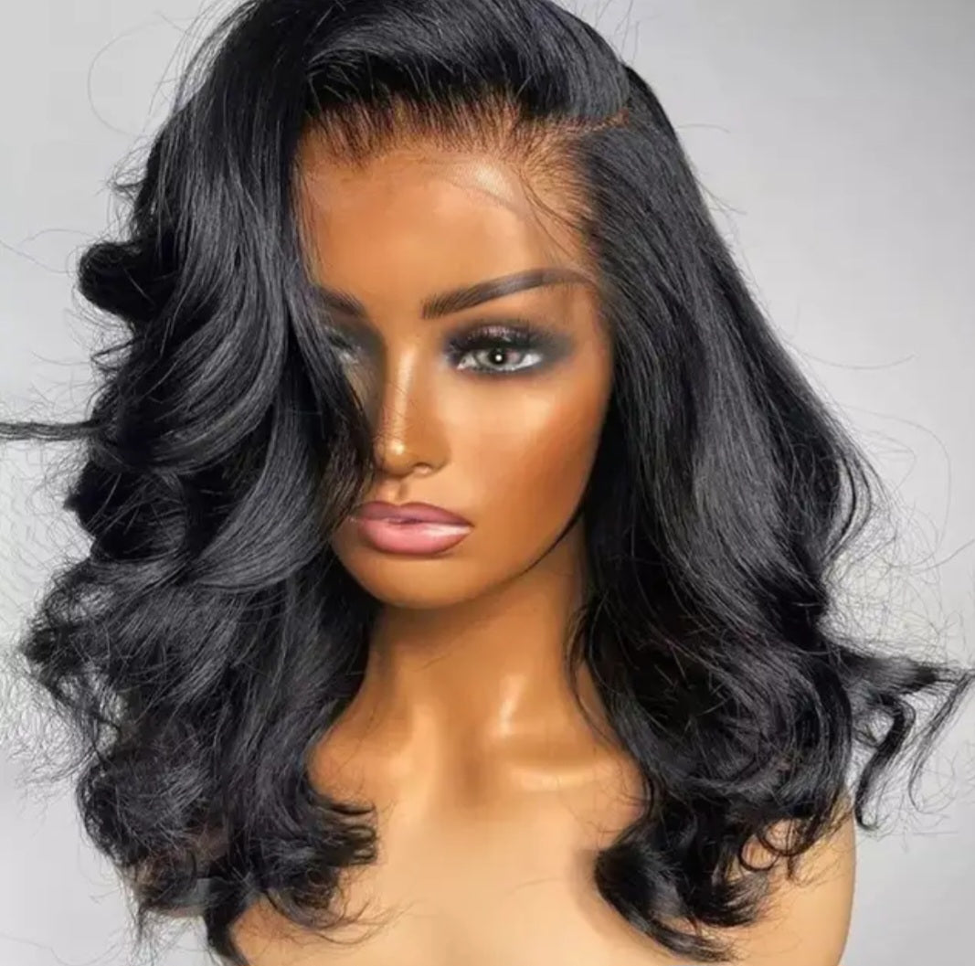 13×6 HD Lace Body Wave Bob Wig       100% Unprocessed Brazilian Human Hair Wig