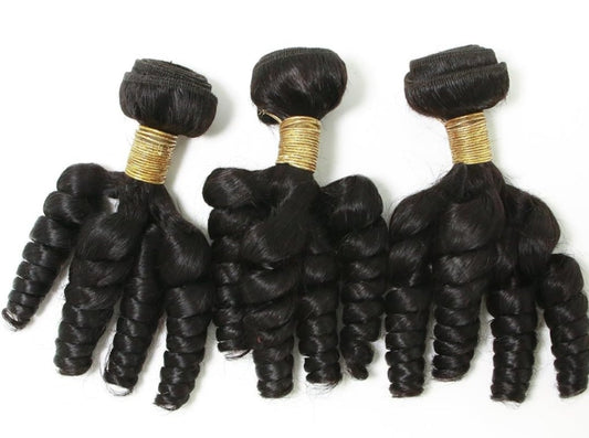 3 Bundles Unprocessed Natural Loose Wave 100% Human Hair  Without Closure