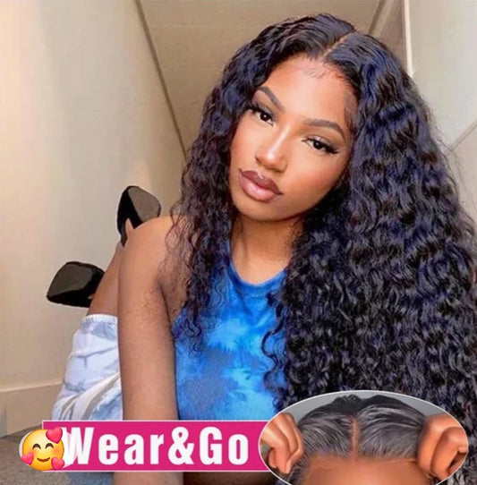 Glueless HD Lace Curly Wig   Natural Unprocessed Virgin 100% Human Hair