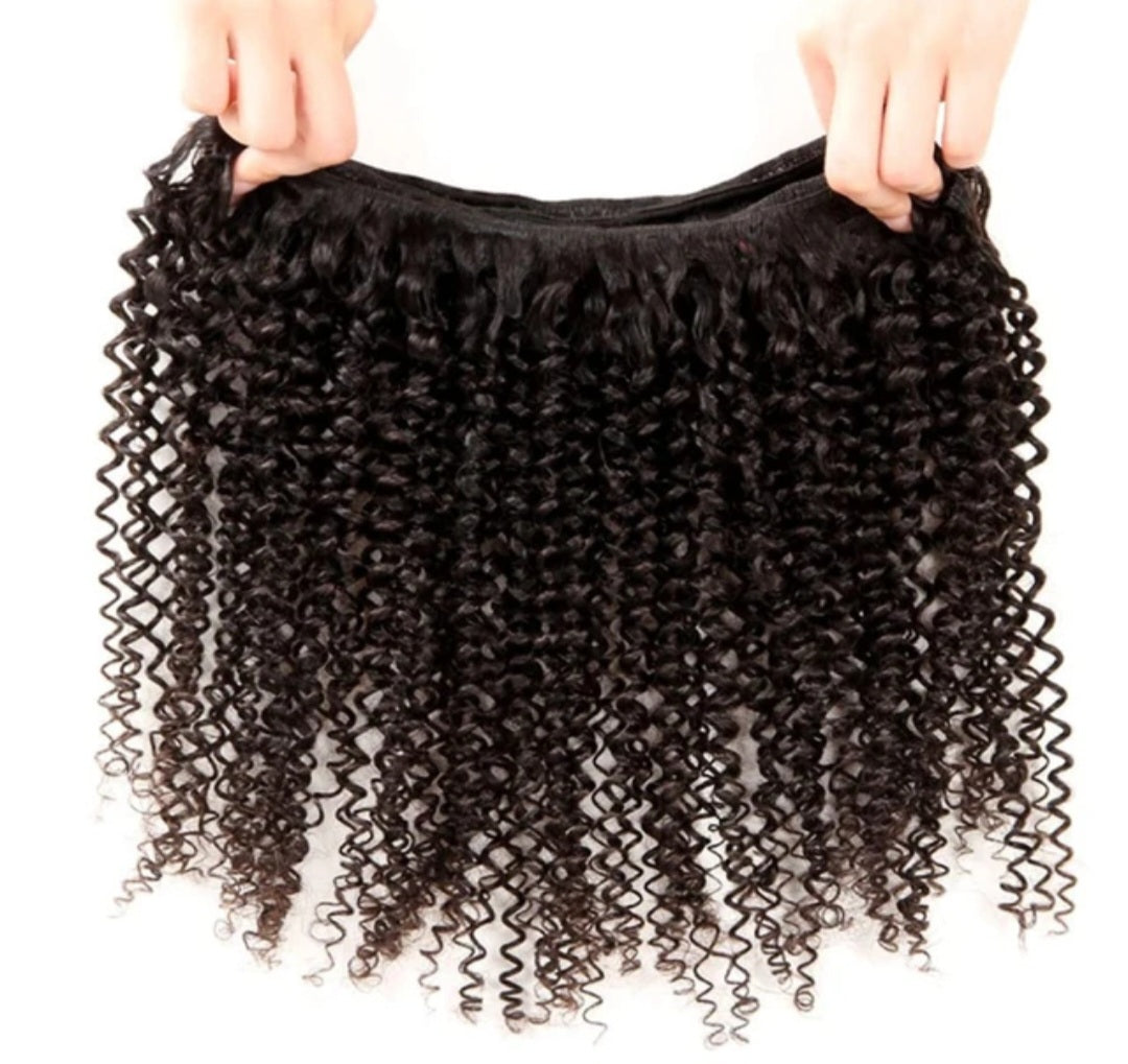 Unprocessed Natural Color Deep Curls Human Hair Bundles