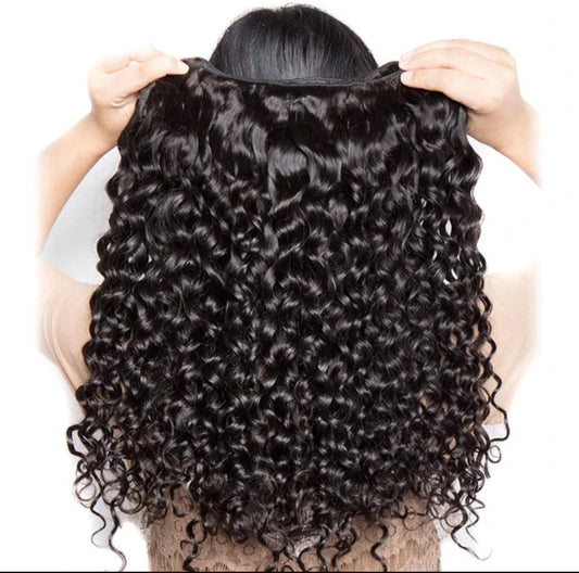 Unprocessed Natural Color Water Wave Human Hair Bundles