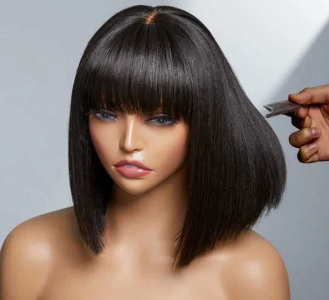 Unprocessed 100% Brazilian Human Hair Short Bob wig